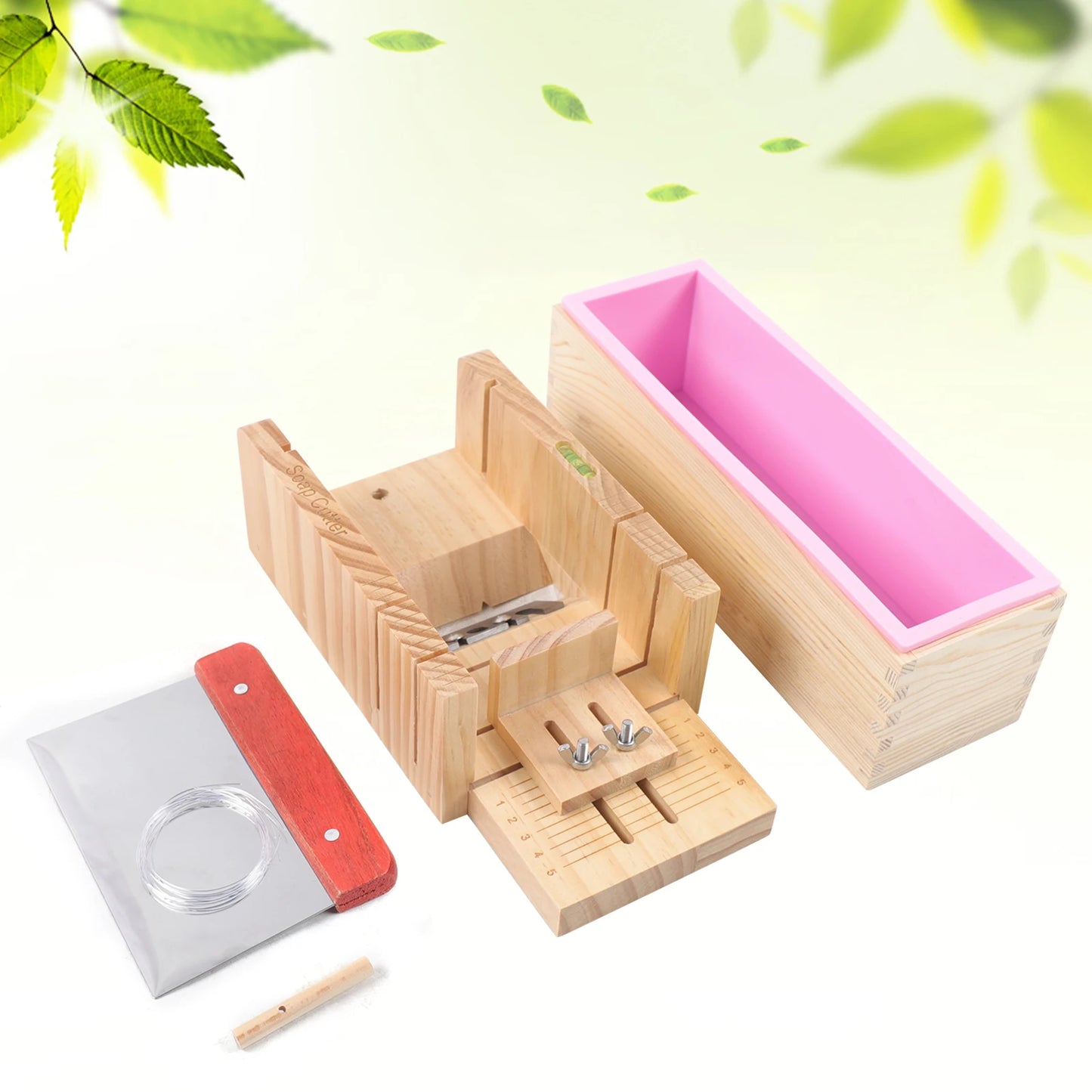 Adjustable Soap Cutting Tool, Smooth Surface for Easy Cleaning, Clear Scale for Precise Soap and Candle Sizing,