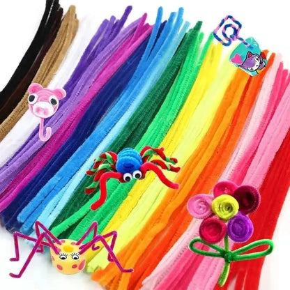 Creative Wires Chenille Wire Pipe Cleaners Colorful Stems Plush Wired Twist Stick