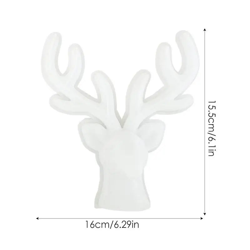 DIY 3D Elk Head Silicone Mold For Creative Christmas Candle Making Clay Fondant