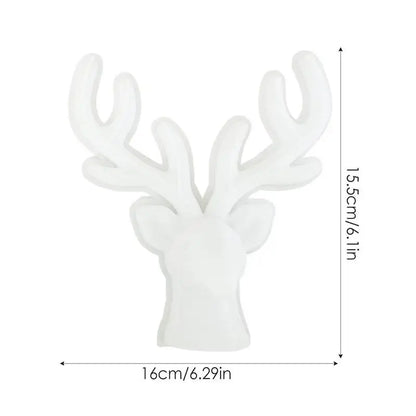 DIY 3D Elk Head Silicone Mold For Creative Christmas Candle Making Clay Fondant