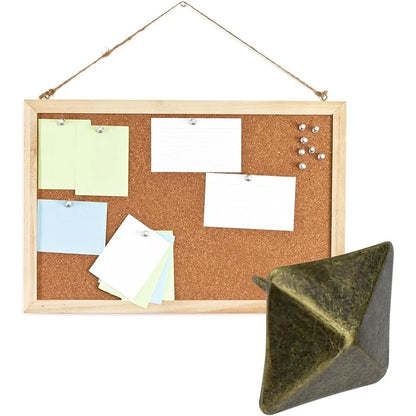 100Pcs Bronze Upholstery Tacks Square Head Bubble Nails Furniture Thumb Tacks Decorative