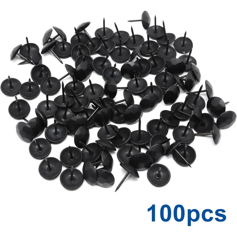 100pcs Upholstery Tacks Decorative Metal Nails Thumb Tacks Craft Furniture Pins