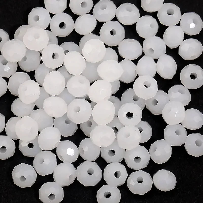 3*4mm 4*6mm Rondelle Faceted Glass Beads Loose Spacer Crystal Round Beads for Jewelry Making