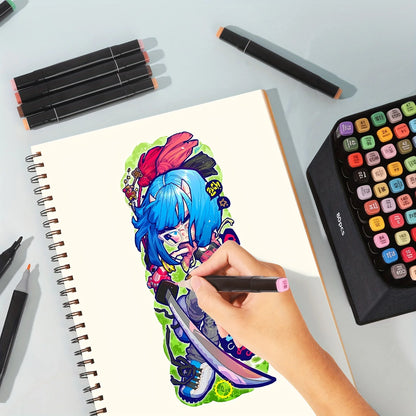 Markers, 80/120/168 Colors Two Color Professional Permanent Sketch Markers