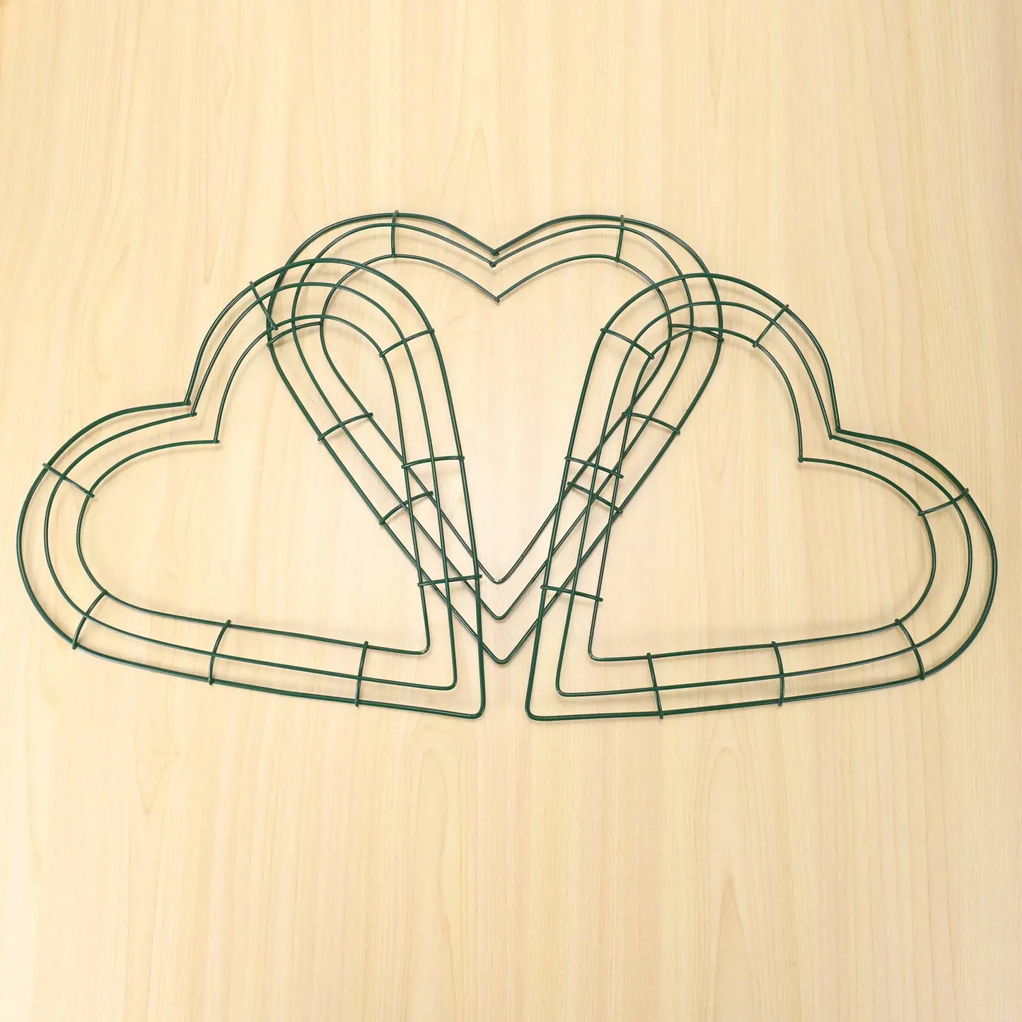 3 Pack Heart Metal Wreath 12 Inch Heart-Shaped Wire Wreath Frame
