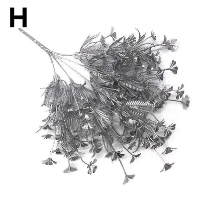Simulation Leaf Wreath Artificial Plant Gold Silver Artificial Flower