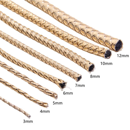 5m 3/4/6mm Braided Leather Cord Rope Strip Thread for DIY Pendant Neck Weaving Bracelet
