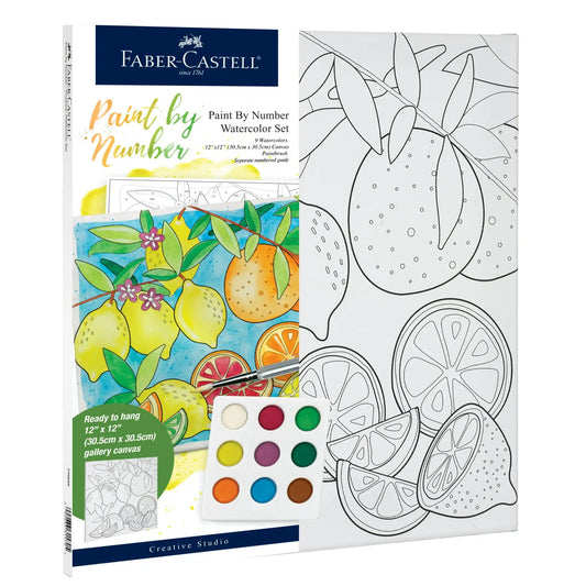 Faber-Castell Paint by Number Watercolor Produce - Yellow Lemons