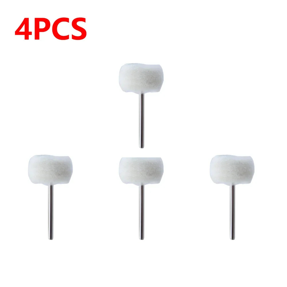 1-20PCS Wool Felt Grinding Sanding Head Polishing Wheel Tool Combination Set About 3mm Shank Dremel Dril for Jewelry/Gold