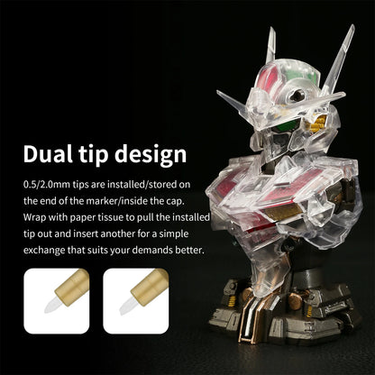 12pcs DSPIAE MKA-Ultra Metal Environmental Protection Document Marking For Gundam Mechanical Model 12 Colors DIY
