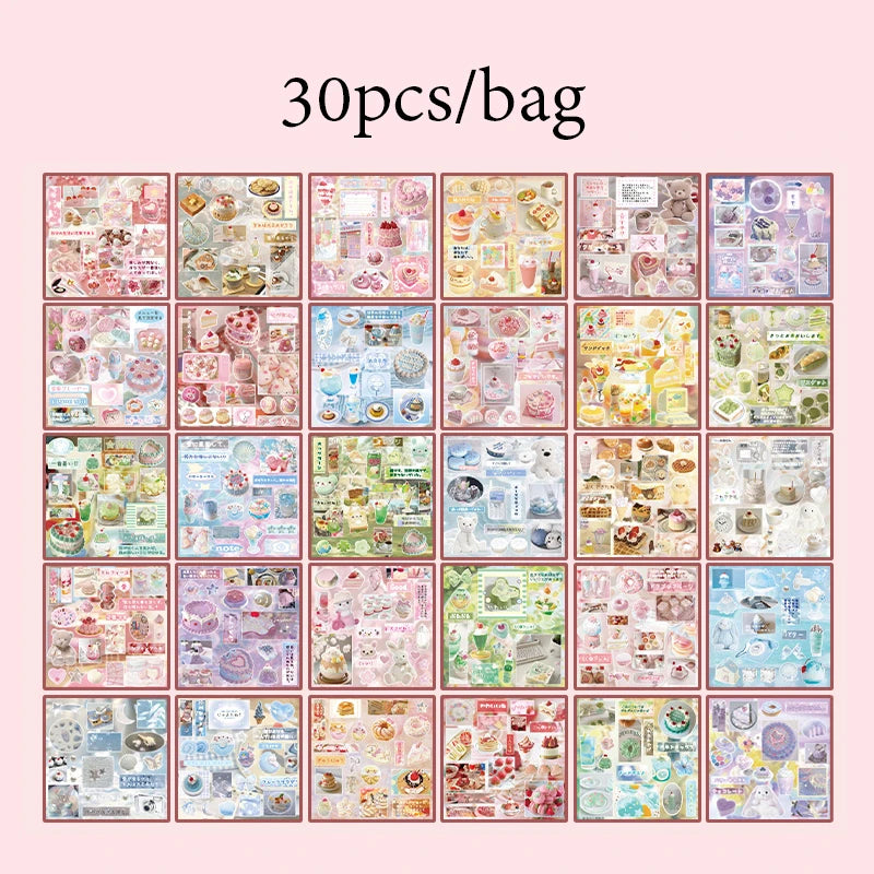 Mr Paper 30sheets/book Japanese Food Sticker Book DIY handbook scrapbook