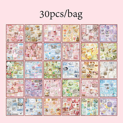 Mr Paper 30sheets/book Japanese Food Sticker Book DIY handbook scrapbook