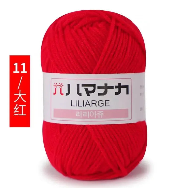 Milk Sweet Soft Cotton Baby Knitting Wool Yarn Thick Fiber Velvet Hand Crochet Yarn for DIY Sweater