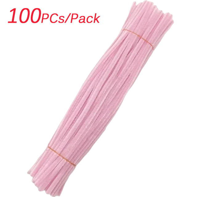 Creative Wires Chenille Wire Pipe Cleaners Flower Headband Diy Colorful DIY Plush Stem Wired Twist Stick