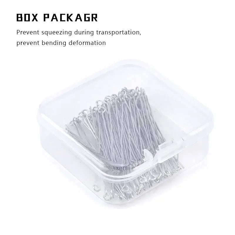 50PCS/100PCS Stainless Steel Eye Head Pins Gold Color Beads Needle Connector