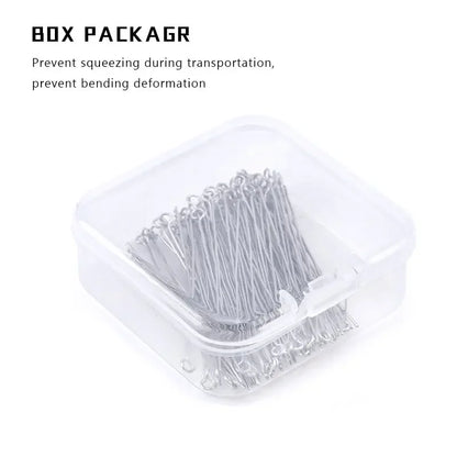 50PCS/100PCS Stainless Steel Eye Head Pins Gold Color Beads Needle Connector