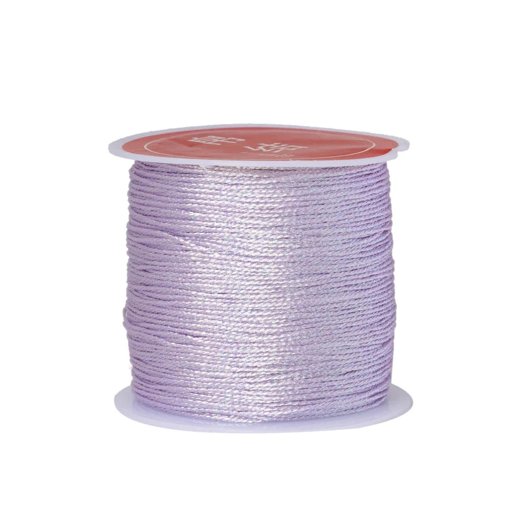 0.4mm 50m Nylon Gold Silver Thread Jewelry Cord Wire For DIY Bracelet Beading