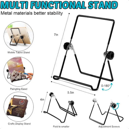 Acrylic Paint Set Kit with 18 Paints 5 Canvas Panels 8 Brushes Table Easel Premium