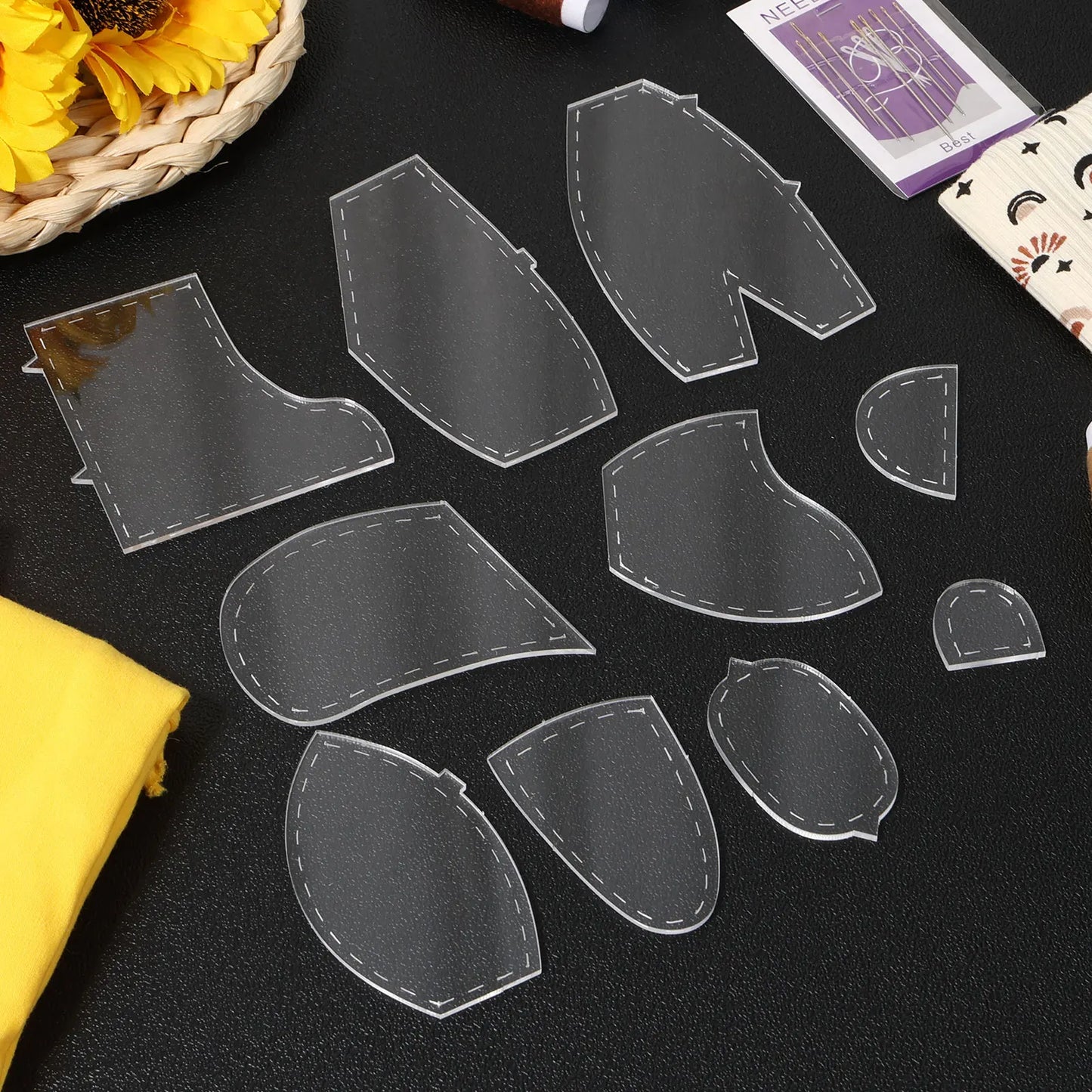 Bear template acrylic sewing pattern ruler set is easy to operate and suitable for multi-purpose tailoring
