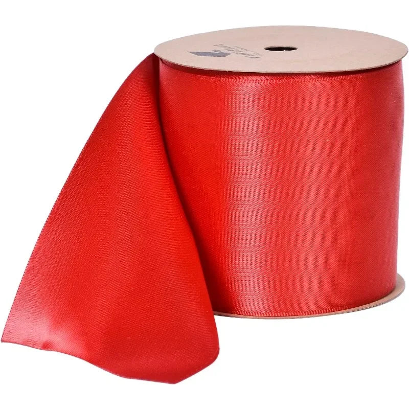 3" Red Satin Ribbon 10 Yards - Double Faced