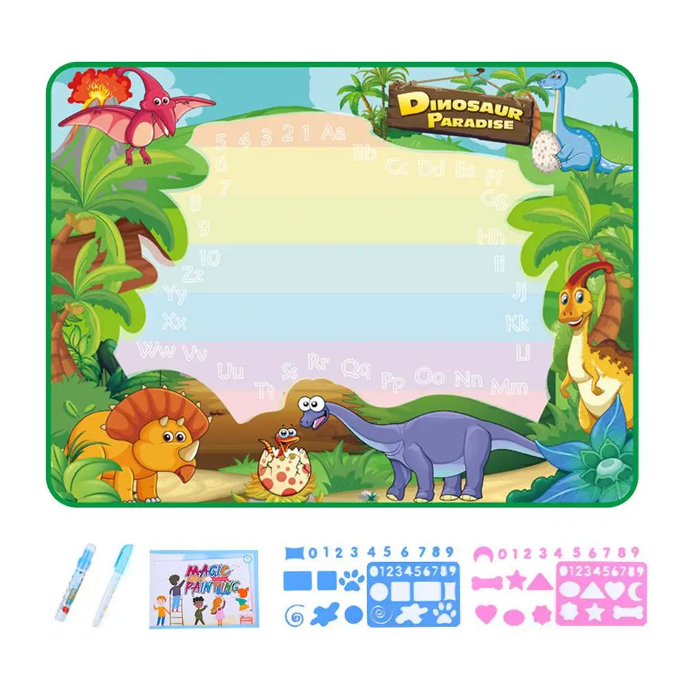 Water Painting Mat Repeated Graffiti Coloring Dust-Free 80x60cm Drawing Doodling Mat