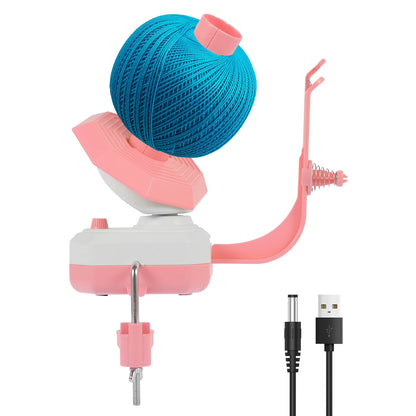 Electric yarn ball winding machine with adjustable speed