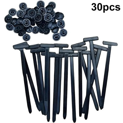 Self-Locking Plastic Heavy Duty Zip Tie 10/50/30/20/10PCS Universal One-button Fastening Strap Cable Nylon Black Wrap Tie Buckle