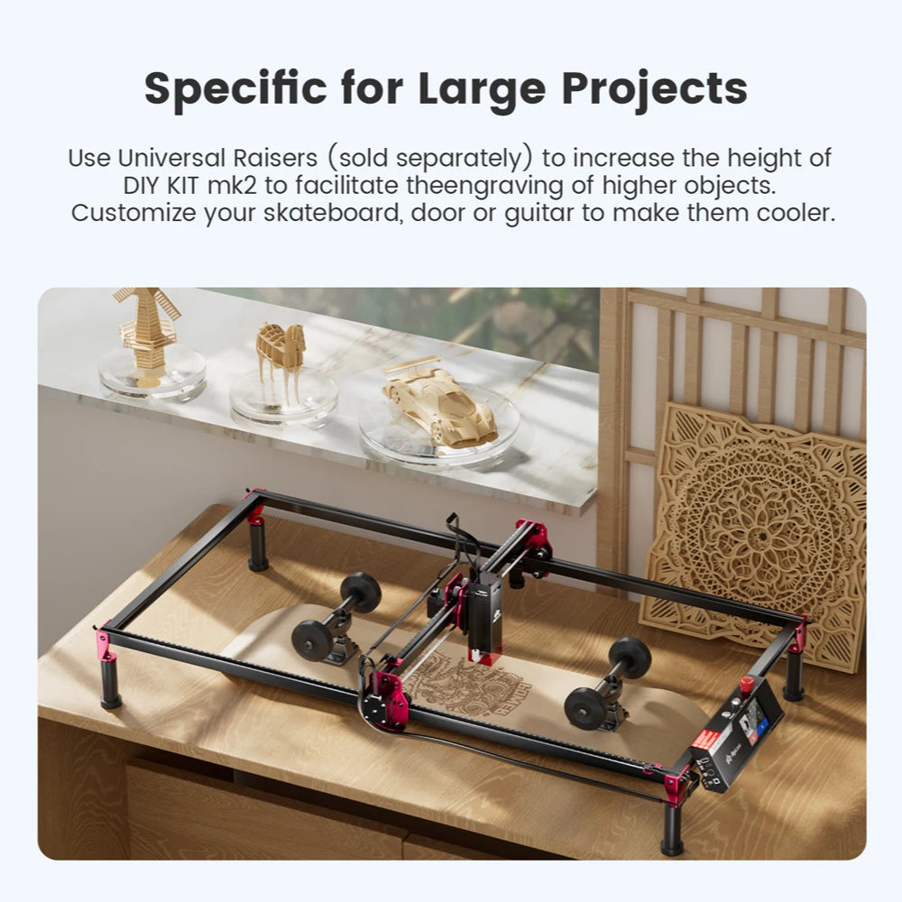 AlgoLaser DIY KIT MK2 10W Touch Screen 400X850MM Large Area Woodworking for Wood Metal
