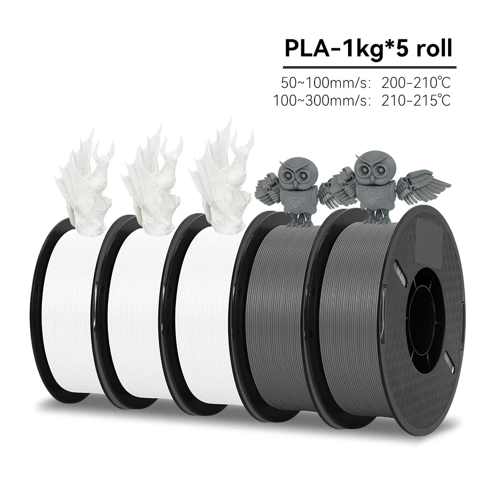 KEEPANG PLA/HS-PLA/PLA Matte/PLA Pro 5KG PLA 3D Filament 1.75mm 1KG/Roll (2.2lbs) Neatly Wound 3D Printing Materials