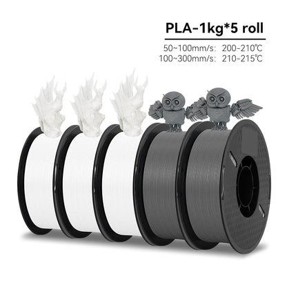 KEEPANG PLA/HS-PLA/PLA Matte/PLA Pro 5KG PLA 3D Filament 1.75mm 1KG/Roll (2.2lbs) Neatly Wound 3D Printing Materials