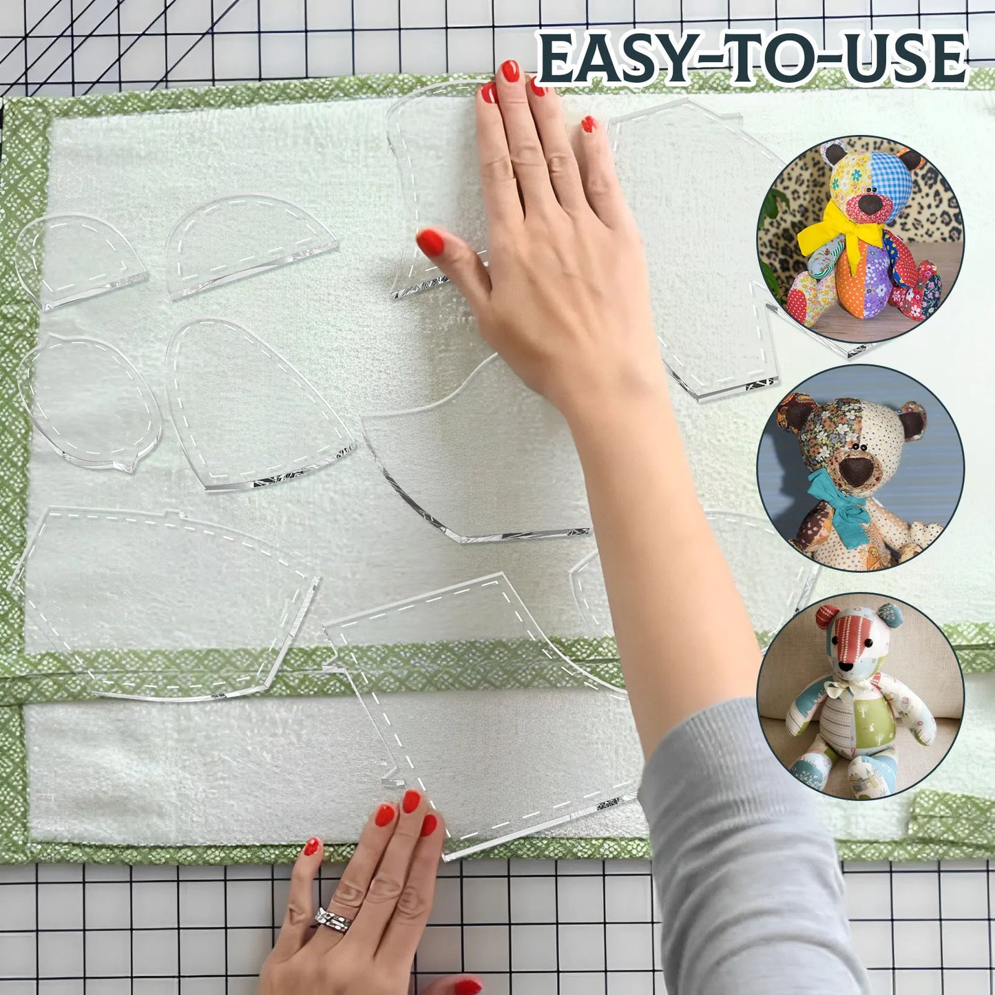 Bear template acrylic sewing pattern ruler set is easy to operate and suitable for multi-purpose tailoring
