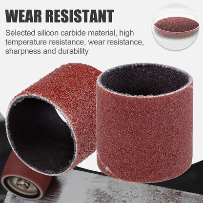 XCAN Sanding Drum Set Sanding Bands With 1/2 3/8 1/4 Inch Sanding Mandrels For Dremel Rotary Tools  80 120 320 Grit