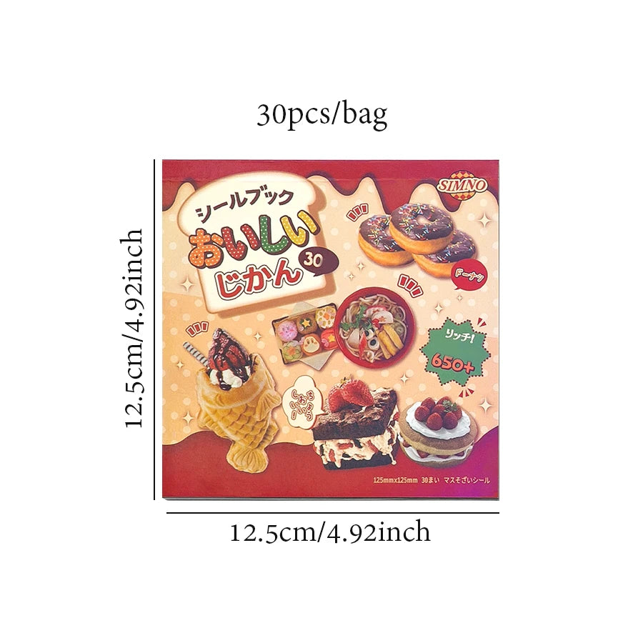 Mr Paper 30sheets/book Japanese Food Sticker Book DIY handbook scrapbook