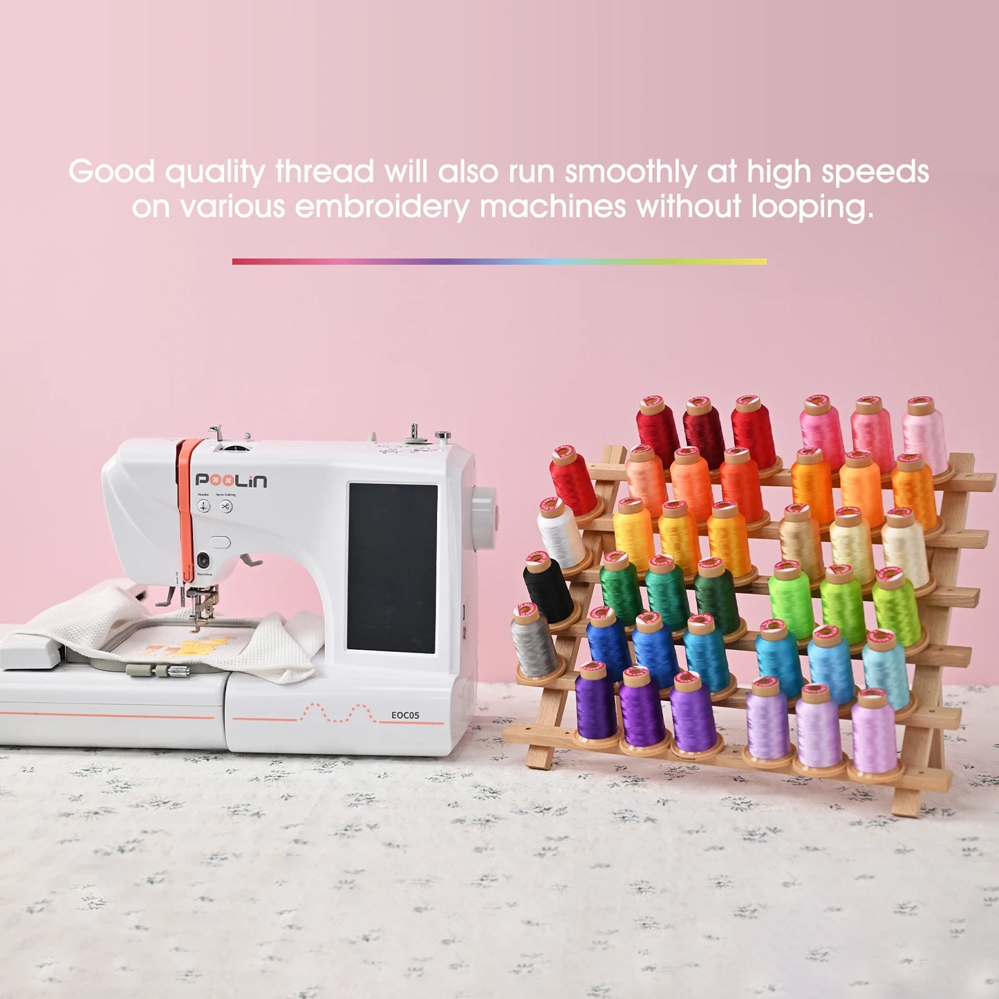 RICHWORD 60Pcs Colors Embroidery Threads 800M (875Y) Polyester Thread Kit Each Spool