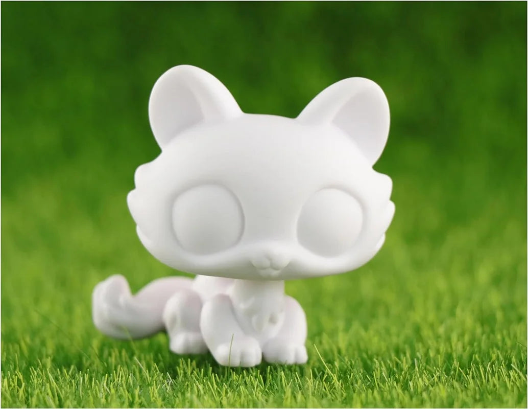 White Base Pet, Lovely Shorthair Cat Collie Husky Action Figure