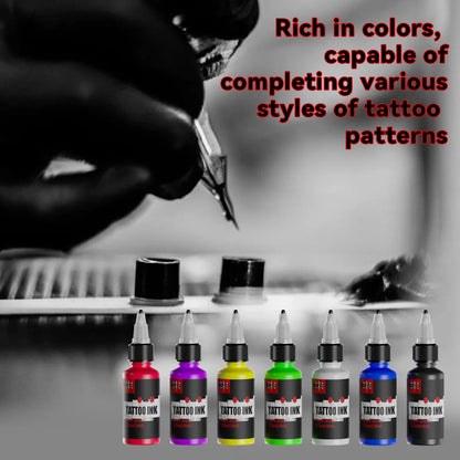 DM 15ml 7Colors Tattoo Ink Body Art Pigment Professional Semi-permanent