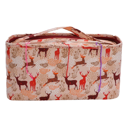 Wool Crochet Hooks Bags Oxford Cloth Knitting Thread Yarn Printing Storage Tote