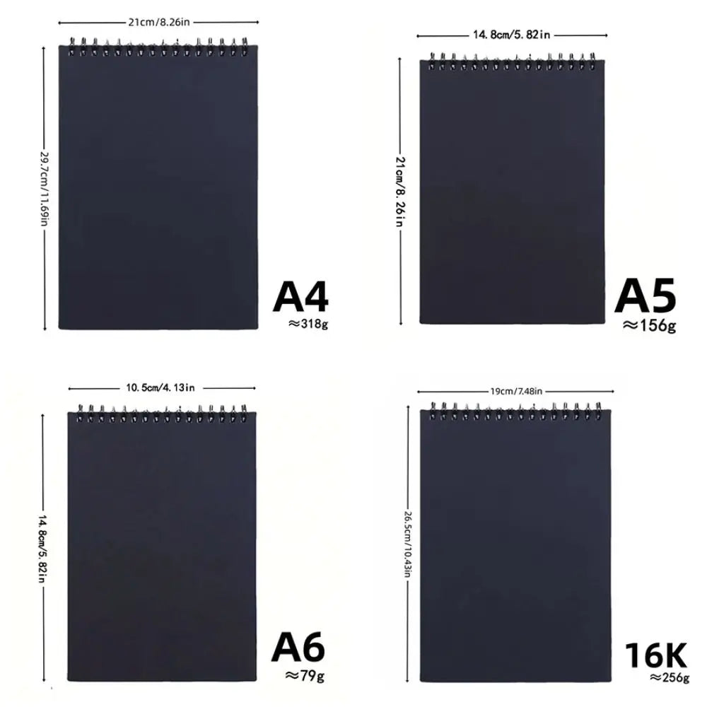 8K 16K Coil Sketchbook A4 A5 A6 Spiral Bound Thick Drawing Paper Eco-Friendly Acid Free Artist Sketch Pad Colored Lead