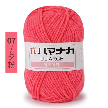 Milk Sweet Soft Cotton Baby Knitting Wool Yarn Thick Fiber Velvet Hand Crochet Yarn for DIY Sweater