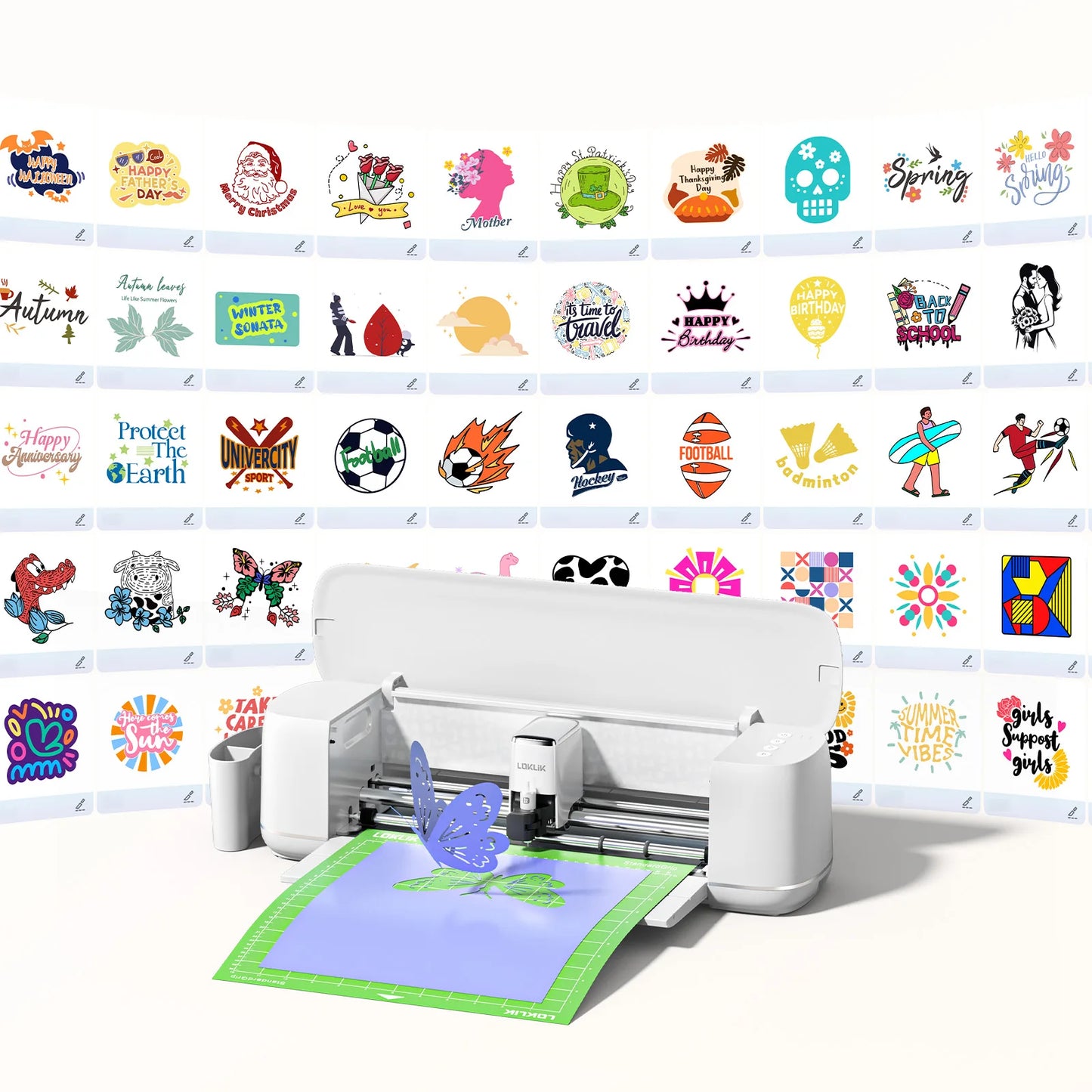 LOKLiK Vinyl Cutter Machine for all Crafts Compatible with iOS Android Windows Mac