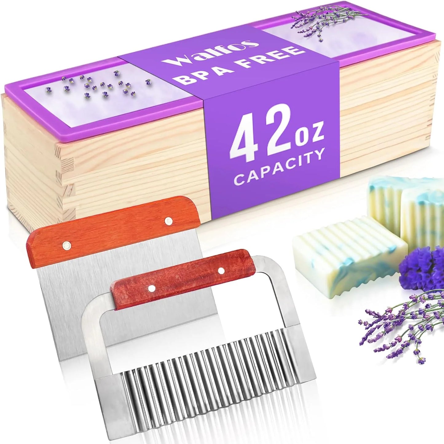 Handmade Soap Molds Kit with Cutter DIY 42 Oz Flexible Silicone Mermaid Fish Tail