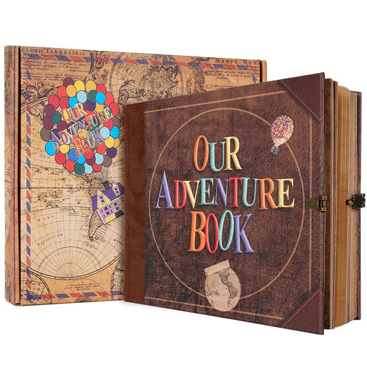 Our Adventure Book 146 Page DIY Handmade Photo Album Scrapbook Retro Kraft Album