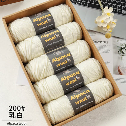 Alpaca Wool Yarn 500g DIY Knitting Kit 245 Stick Needle Thick Warm Yarn