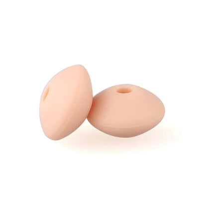 50/100pcs Silicone Lentil Beads 12mm Abacus Loose Focal Beads For Jewelry Making