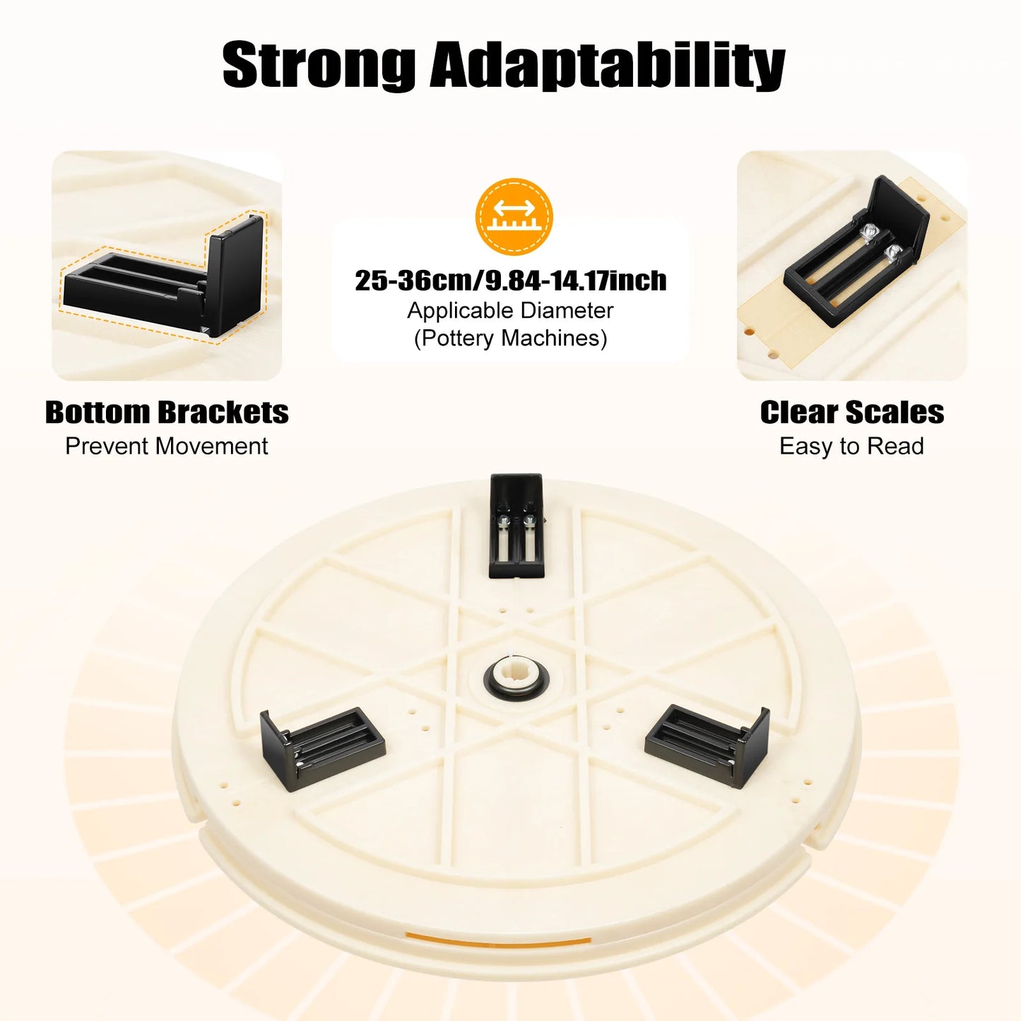 Portable Pottery Machine Turntable Clamp Pottery, Ceramic Pottery Trimming Turntable Tools Sculpting Clamp