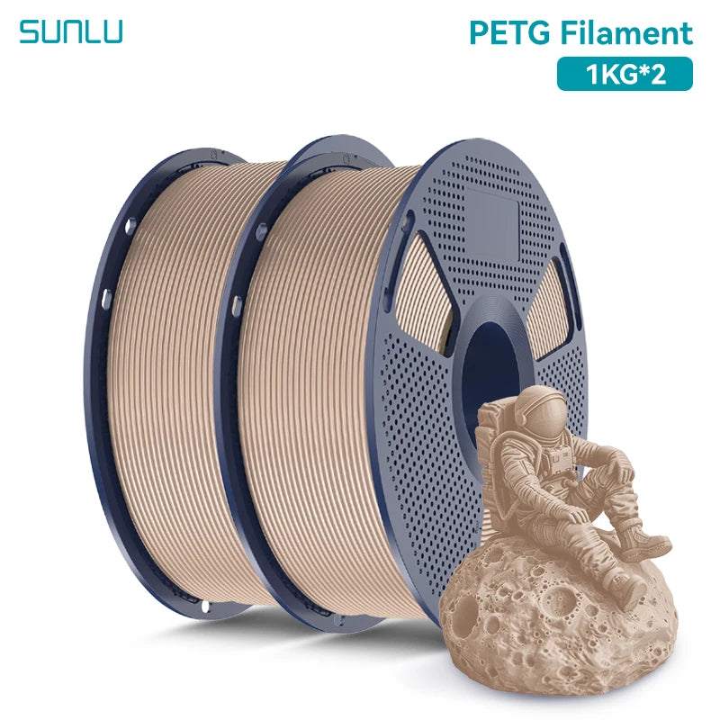 SUNLU 2KG PETG/PETG Clear Filament 1.75 ±0.02mm 1kg Spool (2.2lbs)
