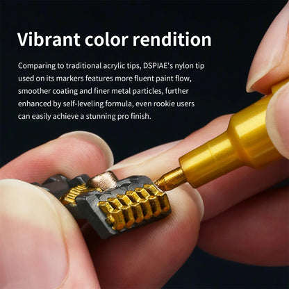 12pcs DSPIAE MKA-Ultra Metal Environmental Protection Document Marking For Gundam Mechanical Model 12 Colors DIY