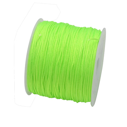 50Yds 0.8mm Crafts Nylon Cord For Jewelry Making Beading Braided Nylon Satin String for Bracelets Rattail Trim Chinese Knot