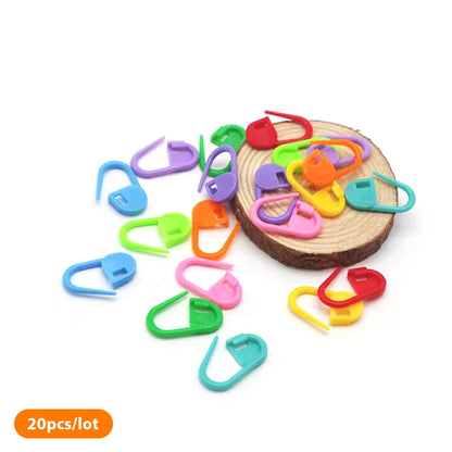 50Pcs Mix Color Plastic Knitting Tools Locking Stitch Markers Crochet Latch Needle Colorful Pins Clip Hook