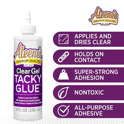 Clear Gel Glue 8oz - Versatile Adhesive for Crafts, DIY & Home Repairs